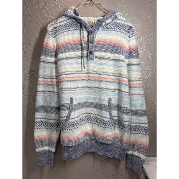 Fatherly Women’s Cove Poncho Sweater Hooded in Sierra Paradise Size Small - Picture 2 of 5